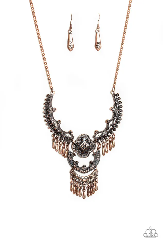 Paparazzi Accessories Earrings Rogue Vogue Copper