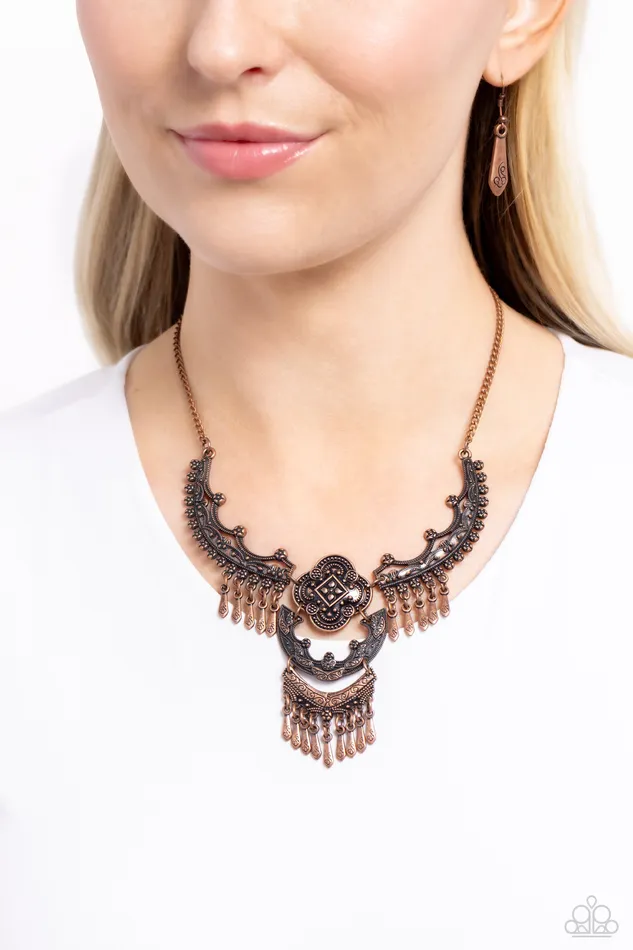 Paparazzi Accessories Earrings Rogue Vogue Copper