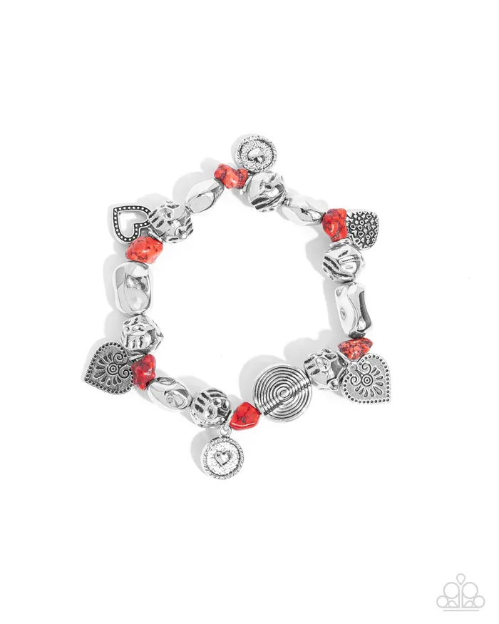 Paparazzi Accessories Earrings Rustic Rampage Red