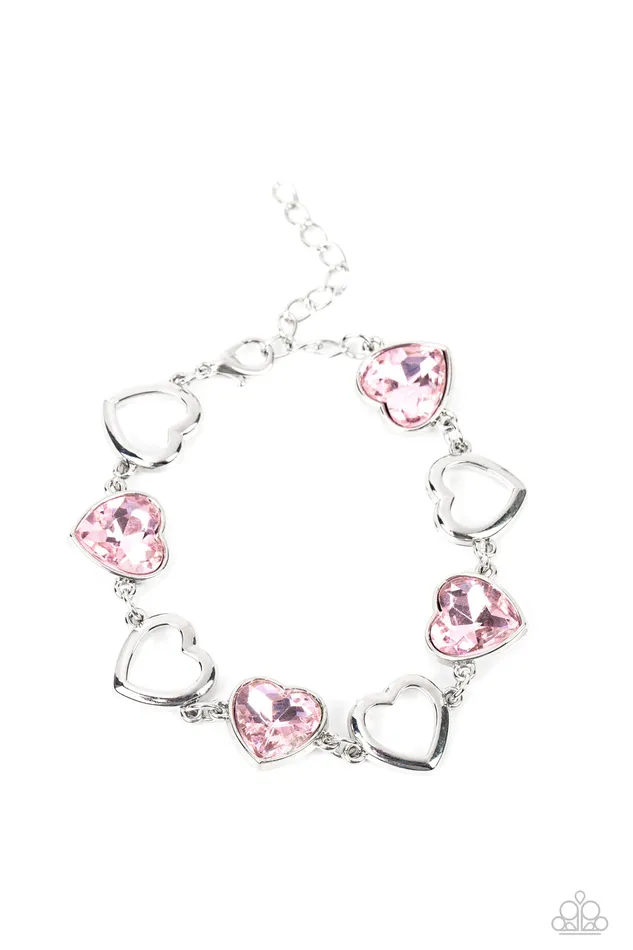 Paparazzi Accessories Earrings Sentimental Sweethearts Pink