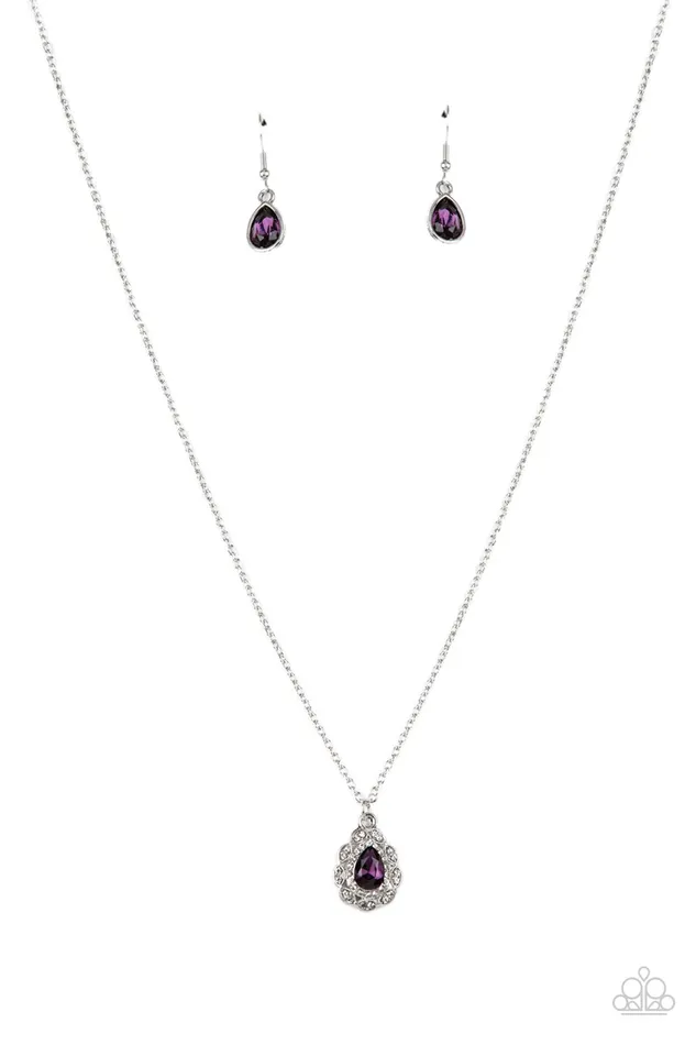 Paparazzi Accessories Earrings Vintage Validation Purple