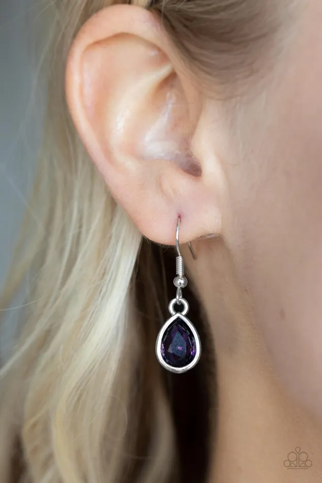 Paparazzi Accessories Earrings Vintage Validation Purple
