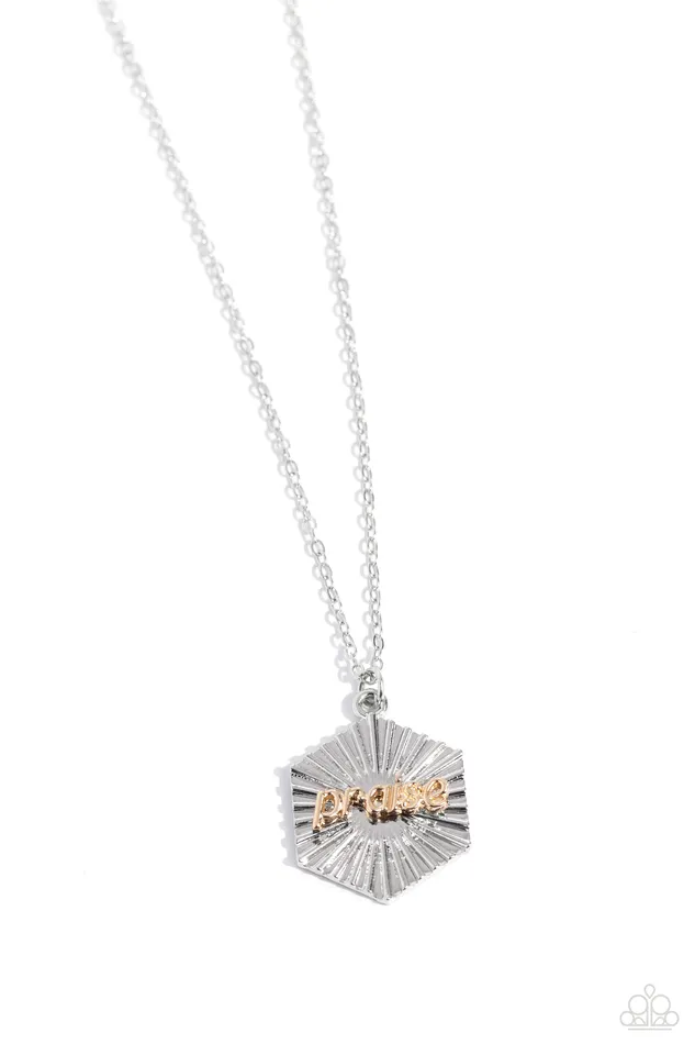 Paparazzi Accessories Necklaces Turn of PRAISE Silver
