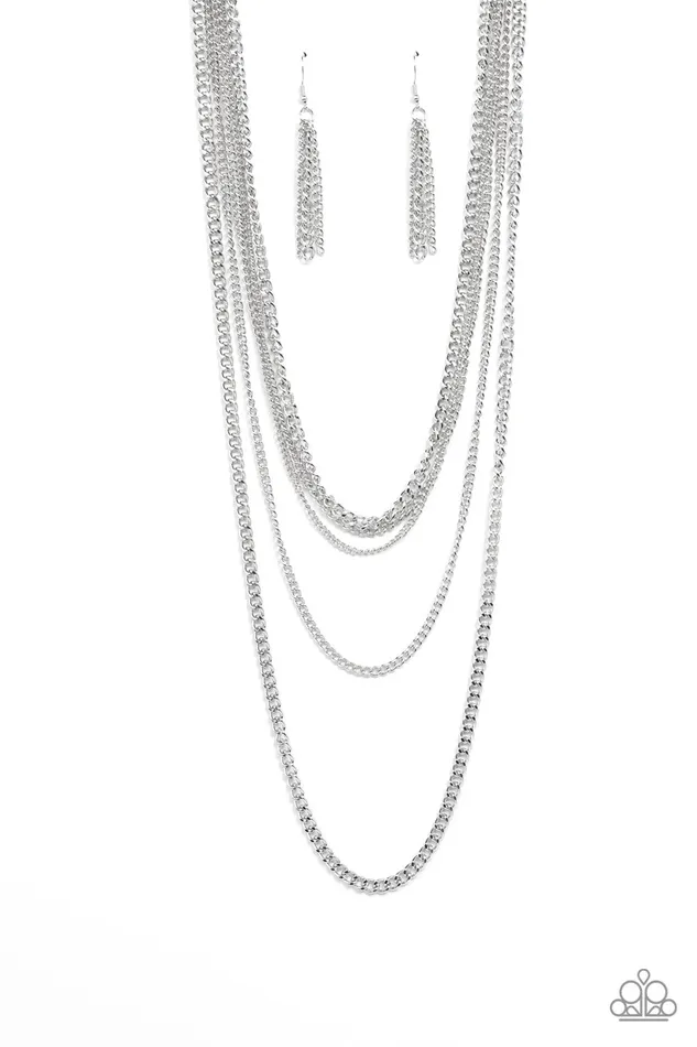 Paparazzi Accessories Top of the Food Chain Silver Necklaces