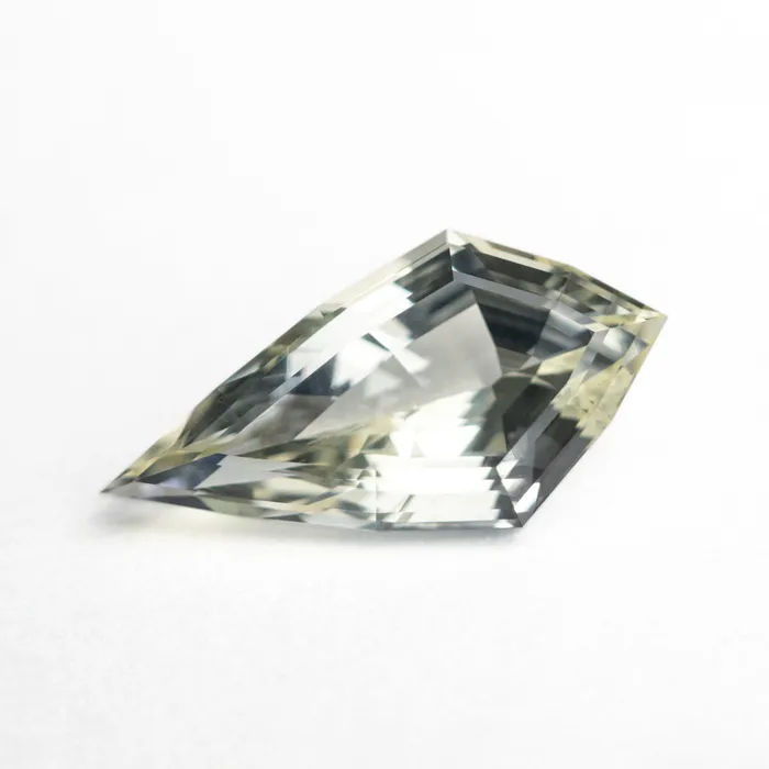 Parti YellowBlue Step Cut Sapphire 221ct Kite Misfit Gems Rings