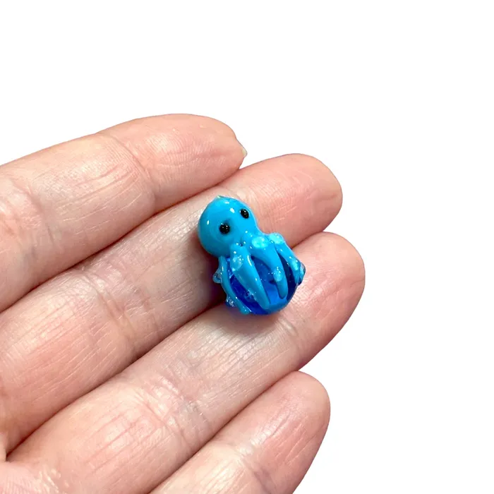 Peppy Beads Charm Necklaces Hand Made Murano Glass Octopus Charm Vertical Hole Octopus Charm Peppy Beads Charm Necklaces Hand Made Murano Glass Octopus Charm Vertical Hole Octopus Charm