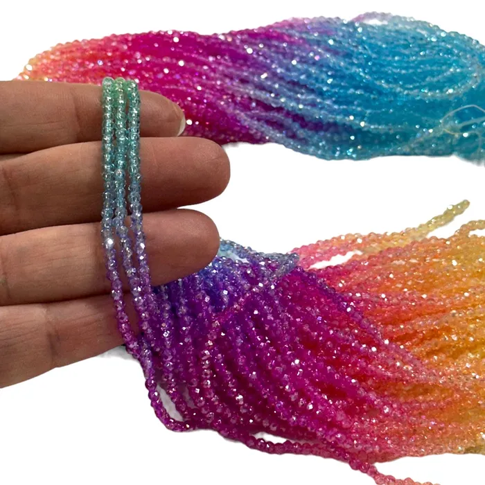 Peppy Beads Earrings 1mm Crystal rondelle beads strand 160 pcs PBC1C66
