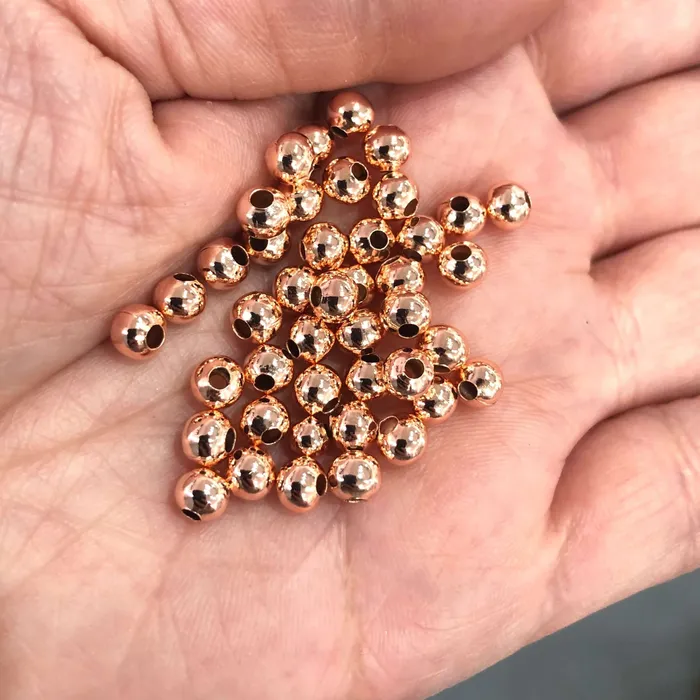 Peppy Beads Earrings 5mm Rose Gold Spacer Balls Rose Gold Spacer Beads 25 Pieces in a pack Peppy Beads Earrings 5mm Rose Gold Spacer Balls Rose Gold Spacer Beads 25 Pieces in a pack
