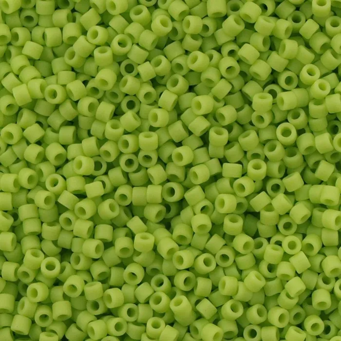 Peppy Beads Earrings DB0763 Opaque Chartreuse Matted Miyuki Delica 110