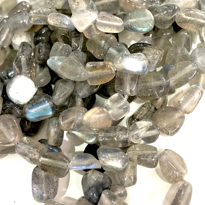 Peppy Beads Earrings Genuine Labradorite Natural Gemstone Nuggets62 Beads