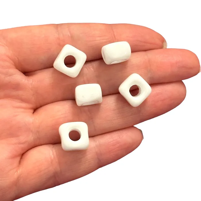 Peppy Beads Hand Made Murano Glass Square Beads With 5mm Holes 5 pcs in a pack Earrings Peppy Beads Hand Made Murano Glass Square Beads With 5mm Holes 5 pcs in a pack Earrings