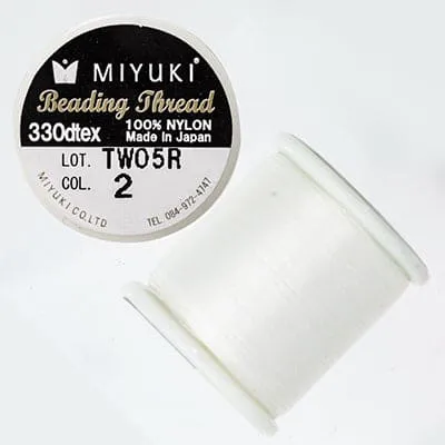 Peppy Beads Miyuki Beading Thread50 Meter SpoolColor 2 Eggshell Necklaces