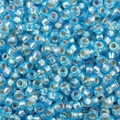 Peppy Beads Miyuki Seed Beads 80 Silver Lined Aqua AB 1018 Rings