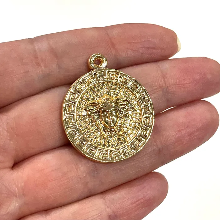 Peppy Beads Necklaces Medusa Gold Plated Pendant