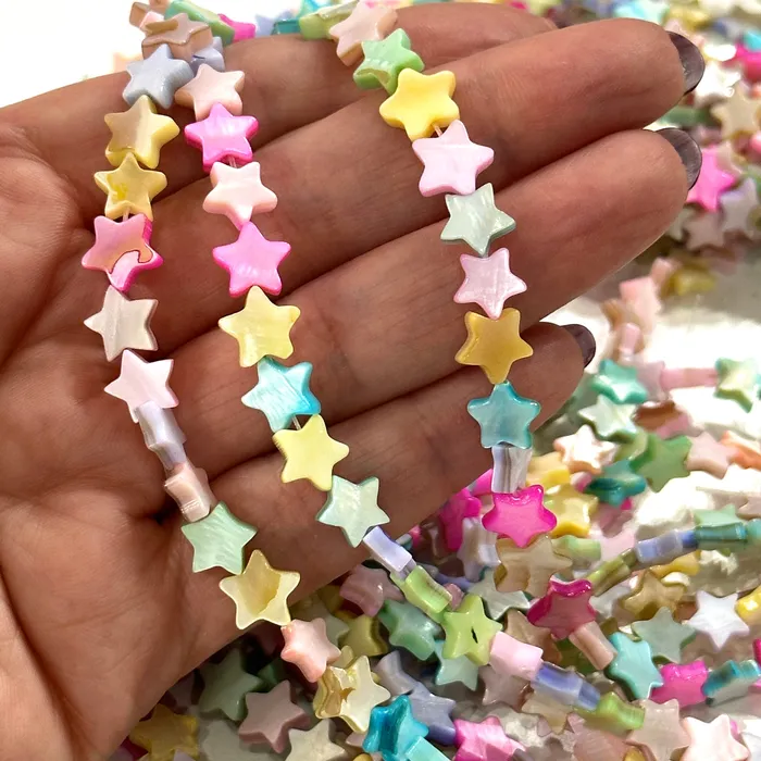 Peppy Beads Necklaces Mother Of Pearl Star 8mm Beads Pastel Colored Star 53 Beads Strand Peppy Beads Necklaces Mother Of Pearl Star 8mm Beads Pastel Colored Star 53 Beads Strand