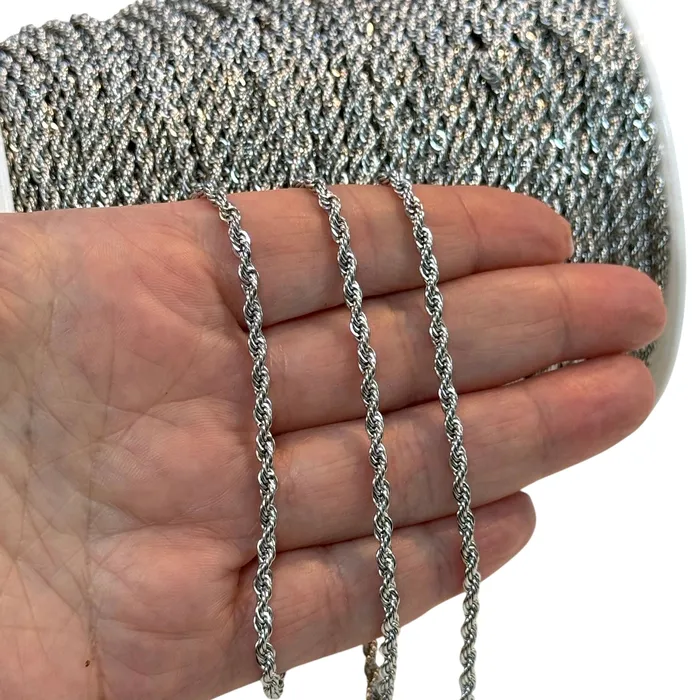 Peppy Beads Necklaces Waterproof Stainless Steel Rope Chain 25mm Thick