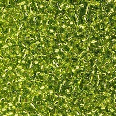 Peppy Beads Rings Miyuki Seed Beads 80 Chartreuse Silver Lined 0014