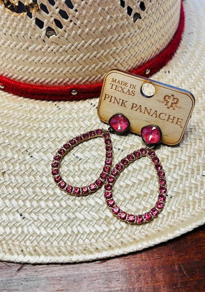 PINK PANACHE Earrings PINK PANACHE Pink Stone Earrings