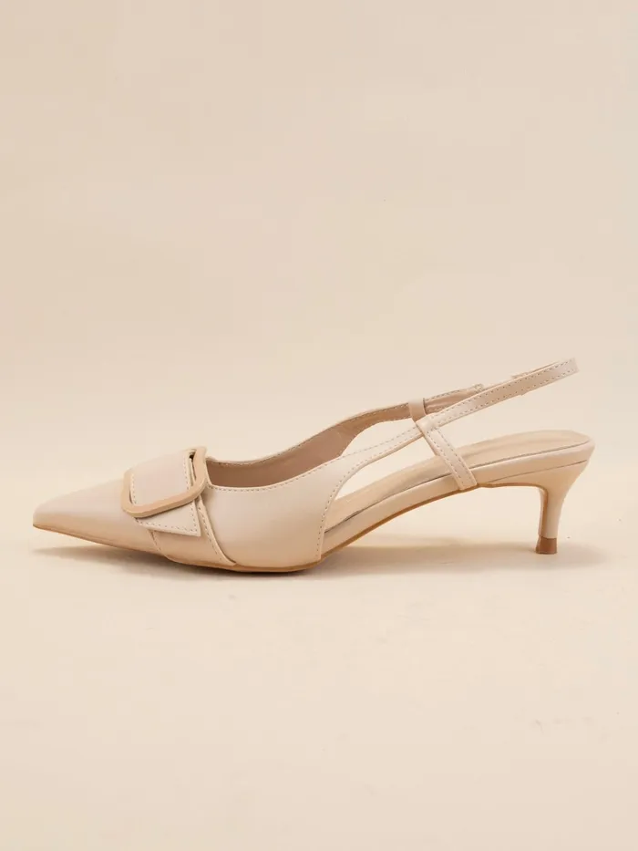 Piper Buckle Slingback Kitten Heel Ccocci Earrings