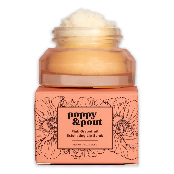 POPPYPOUT Earrings Poppy Pout Pink Grapefruit Lip Scrub