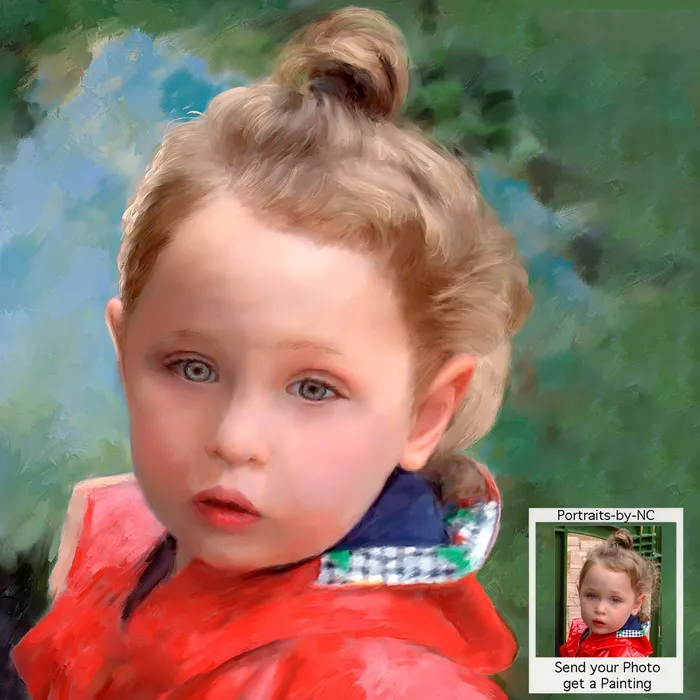 Portraits by NC Child Portrait Custom Painted Portraits of Girls Necklaces