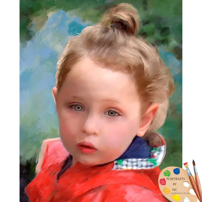 Portraits by NC Child Portrait Custom Painted Portraits of Girls Necklaces