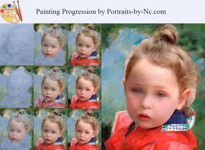 Portraits by NC Child Portrait Custom Painted Portraits of Girls Necklaces