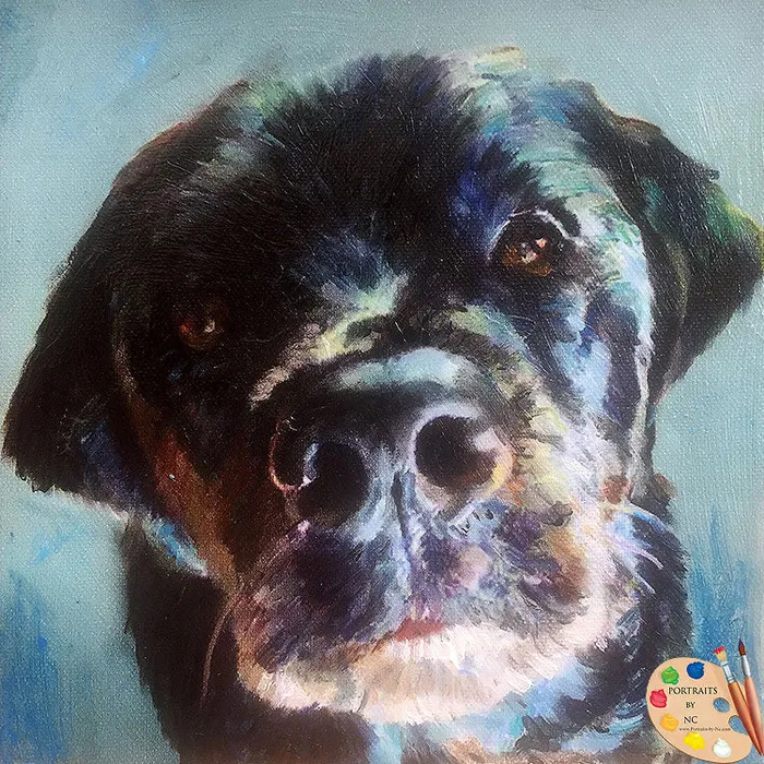 Portraits by NC Earrings Dog Oil Portraits From Photos