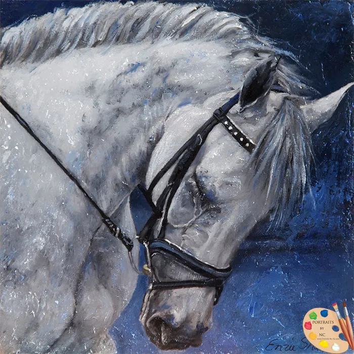 Portraits by NC Earrings Horse Oil Portraits Humble Beauty