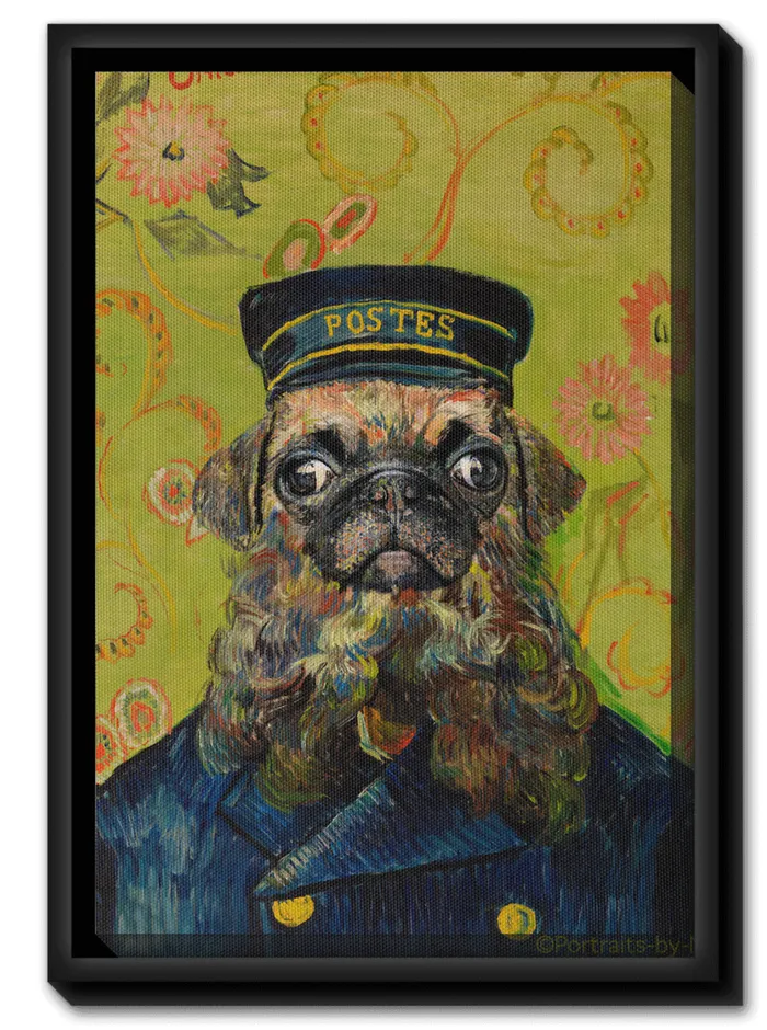 Portraits by NC Earrings PETS IN COSTUME Van Gogh Postmaster Costume Cat Portrait