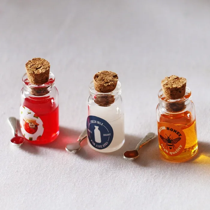 Portraits by NC Miniature Fruit Jam and Honey Jars for 112 Dollhouse Kitchen Jar and Spoon Set Necklaces Portraits by NC Miniature Fruit Jam and Honey Jars for 112 Dollhouse Kitchen Jar and Spoon Set Necklaces