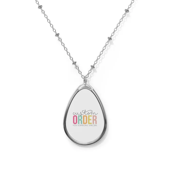 Portraits by NC Necklaces Oval Necklace Custom Order Add your Photo