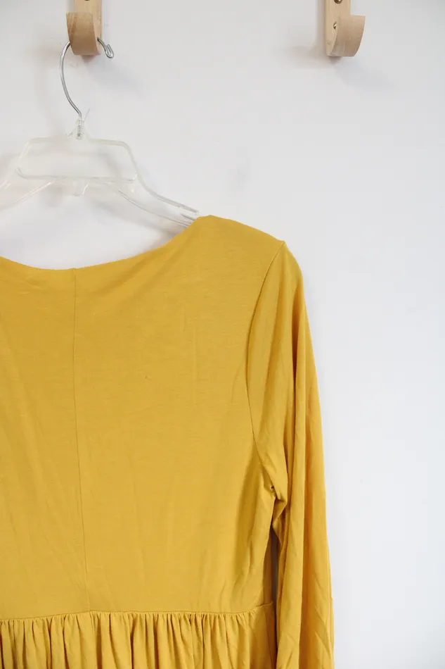 PreStyled Sets Old Navy Old Navy Mustard Gold Long Sleeved Knit Dress M