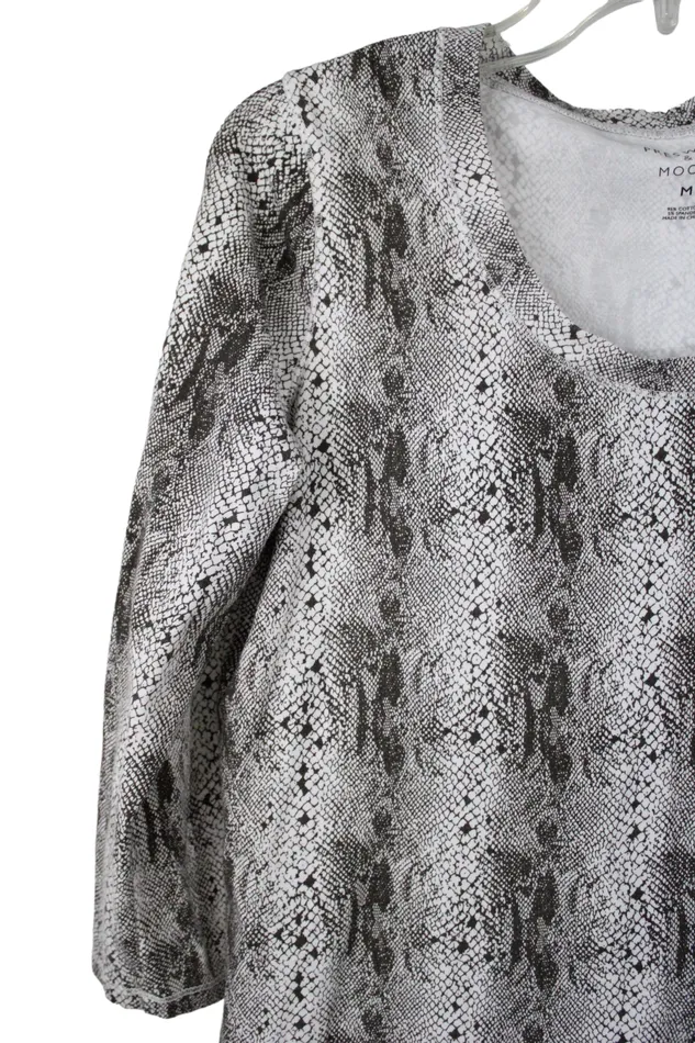 Preswick Moore Snakeskin Top M Preswick Moore Earrings