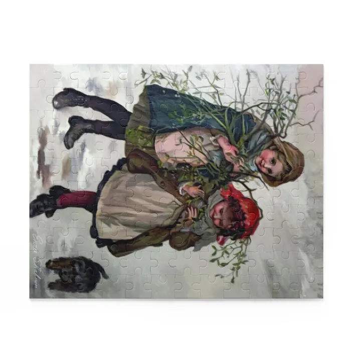 Printify Necklaces Photo Puzzle 120 252 500Piece Gathering Mistletoe