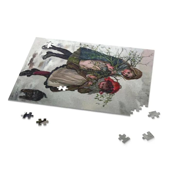 Printify Necklaces Photo Puzzle 120 252 500Piece Gathering Mistletoe