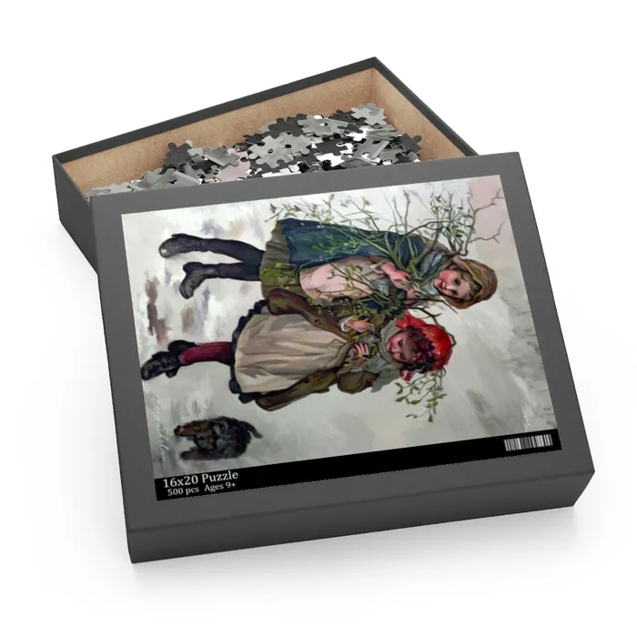 Printify Necklaces Photo Puzzle 120 252 500Piece Gathering Mistletoe