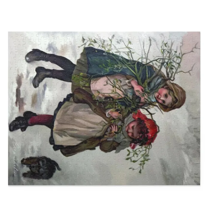 Printify Necklaces Photo Puzzle 120 252 500Piece Gathering Mistletoe