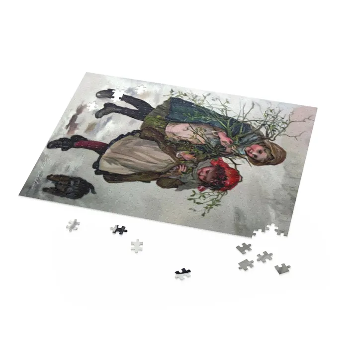 Printify Necklaces Photo Puzzle 120 252 500Piece Gathering Mistletoe