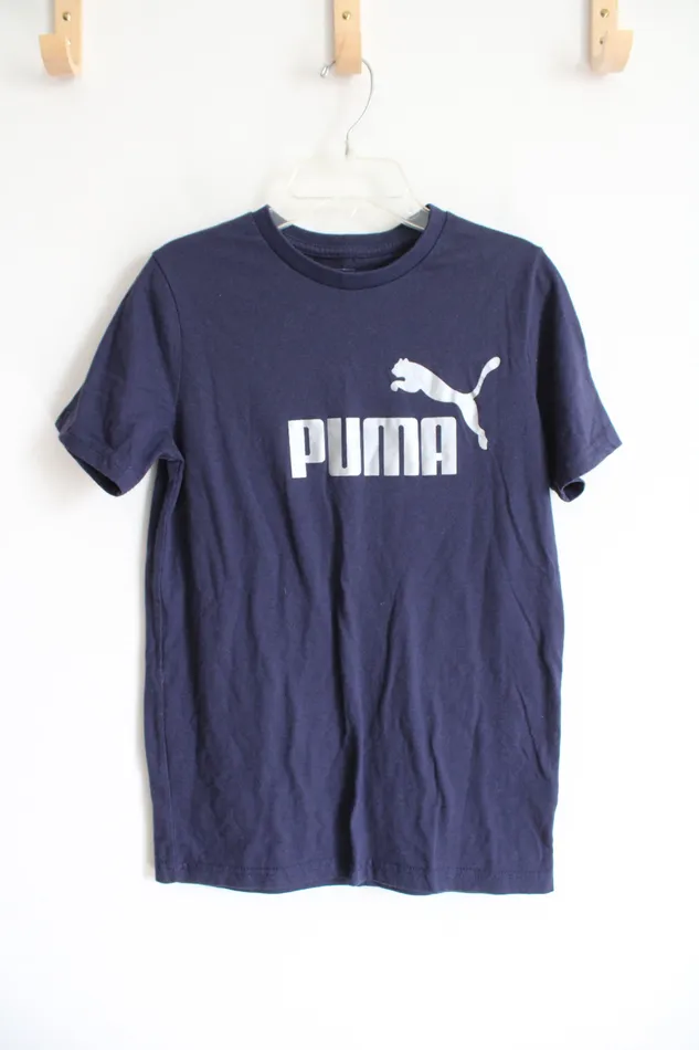 Puma Earrings Puma Navy Gray Shirt Youth L 1416