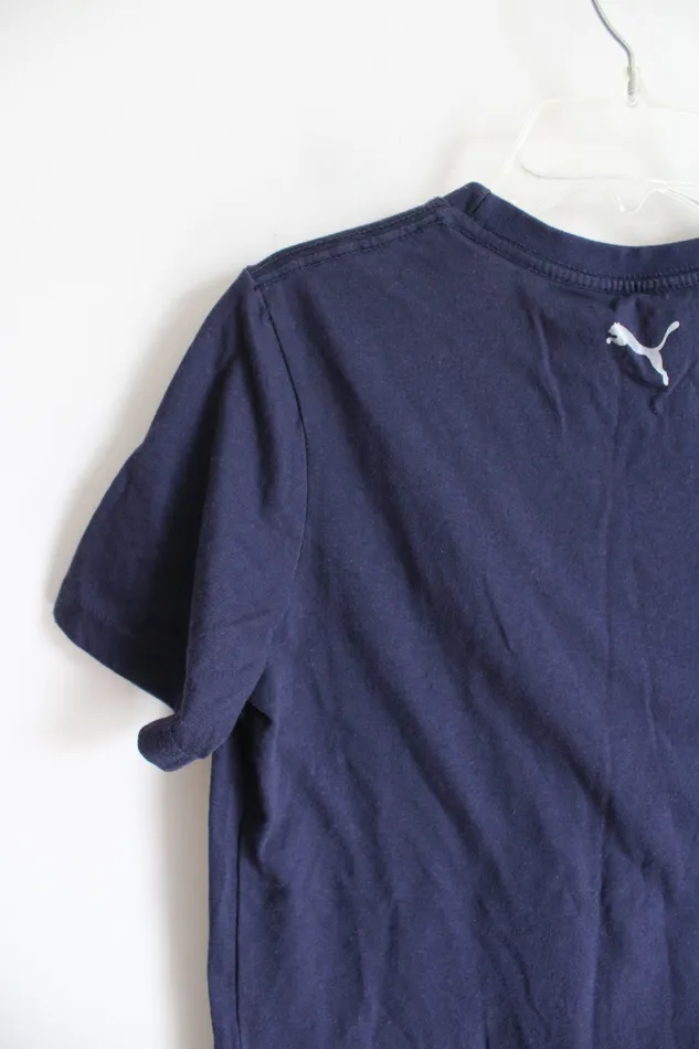 Puma Earrings Puma Navy Gray Shirt Youth L 1416