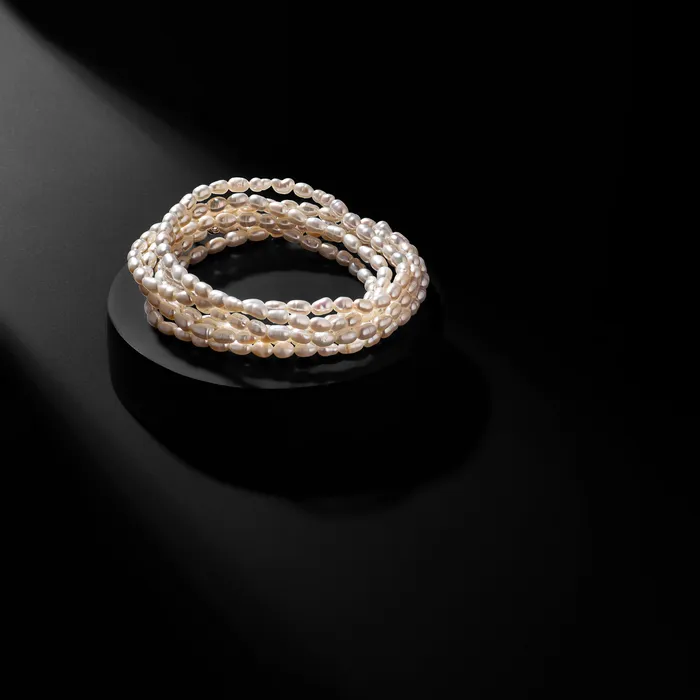 RACHEL LYNN CHICAGO Bracelets 3mm Freshwater Pearl Seven Wrap Beaded Bracelet