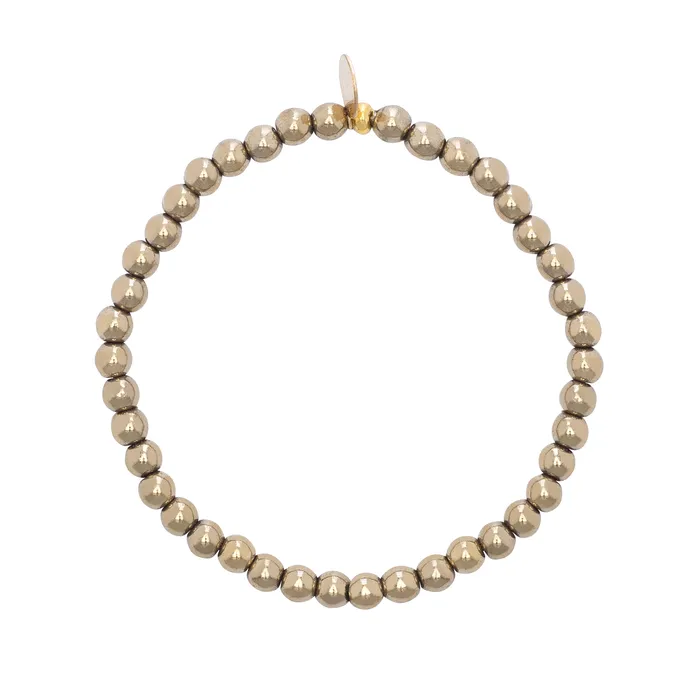 RACHEL LYNN CHICAGO Bracelets 4mm Pyrite Beaded Bracelet