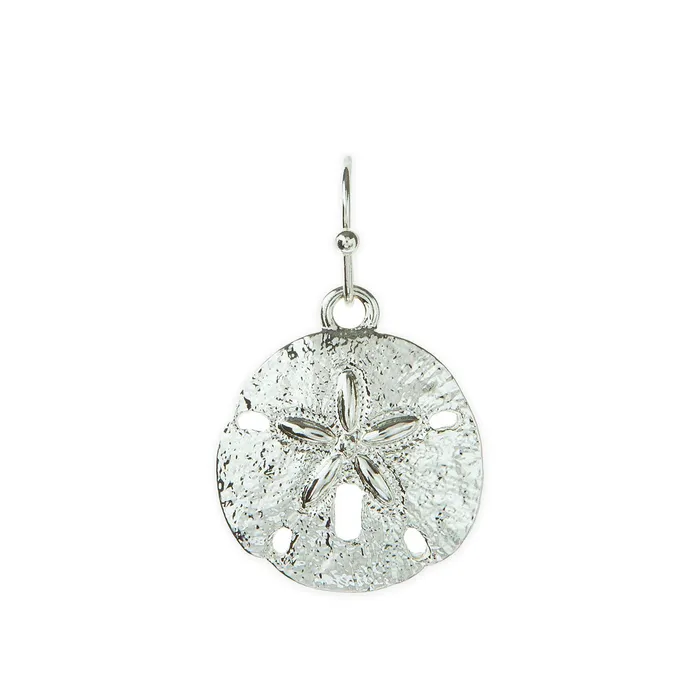 RAINJEWELRY Earrings Rain Shiny Silver Textured Sand Dollar Cut Out Post Dangle Earrings RAINJEWELRY Earrings Rain Shiny Silver Textured Sand Dollar Cut Out Post Dangle Earrings