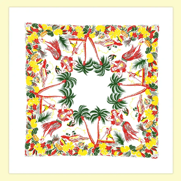 Red White Oahu Cotton Flour Sack Kitchen Towel 22 REDWHITEKITCHE Rings