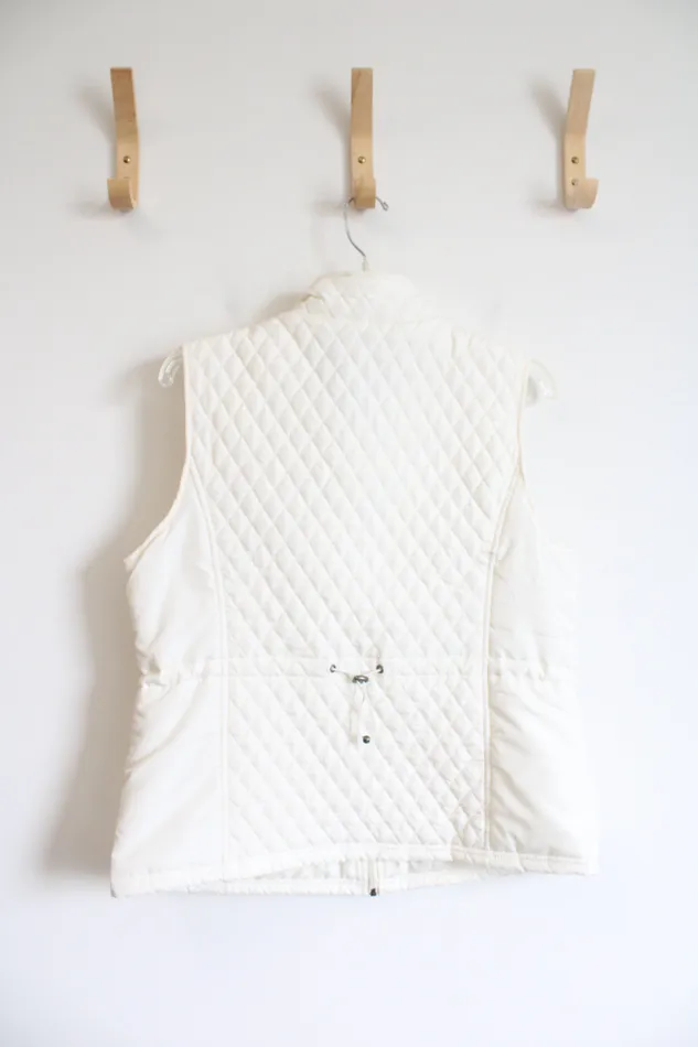 Relativity Outerwear Cream Quilted Vest XL Petite Relativity Earrings