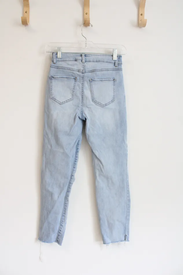 Rewash Necklaces Rewash High Rise Vintage Reunion Distressed Light Wash Jeans 0 24