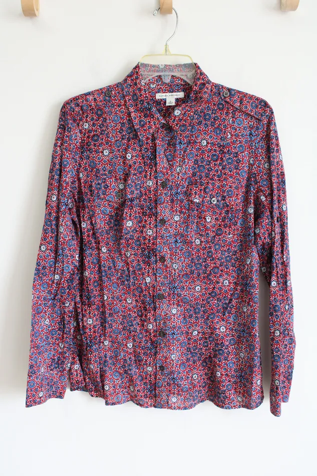 Rings Banana Republic Red and Blue Button Down Shirt L Banana Republic