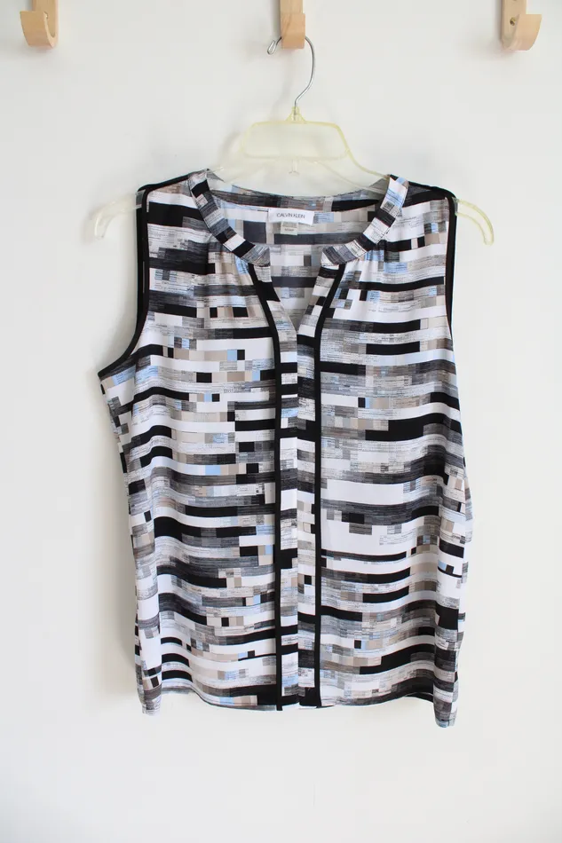 Rings Calvin Klein Calvin Klein Black White Patterned Tank S
