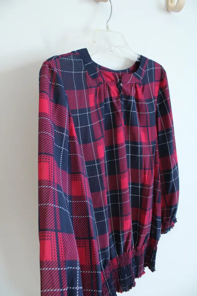 Rings Chadwicks Chadwicks Red Blue White Plaid Top 16